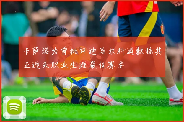 卡萨诺为曾批评迪马尔科道歉称其正迎来职业生涯最佳赛季